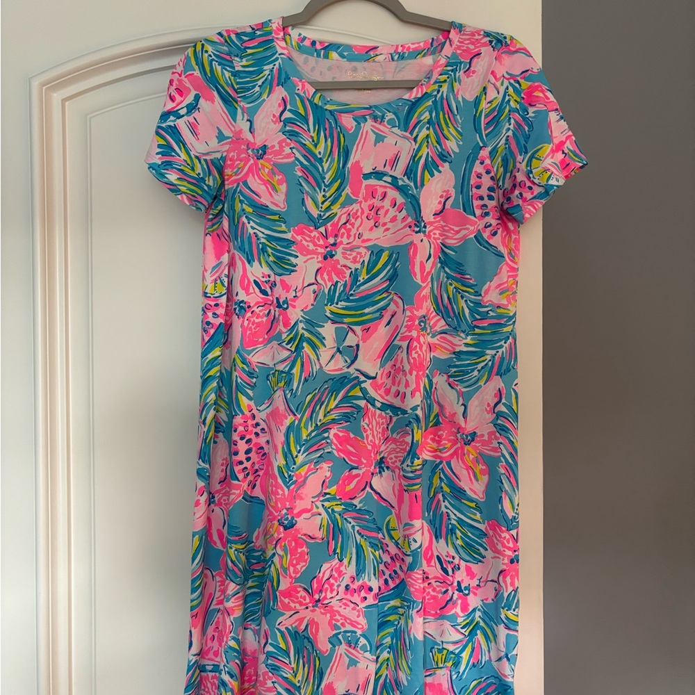 Lilly Pulitzer Pink and Blue Floral Dress